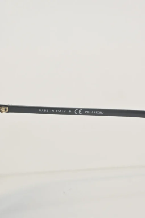 Black acetate and polarised polycarbonate round sunglasses with gold-tone metallic hardware