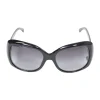Black acetate and tinted polycarbonate oversized sunglasses with silver-finish Coco Mark motif at temples
