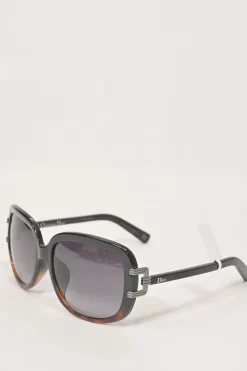 Black acetate and tinted polycarbonate oversized DiorGraphix3 F square sunglasses