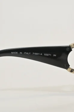Black acetate and tinted polycarbonate oversized sunglasses with crystal-embellished Coco Mark temples