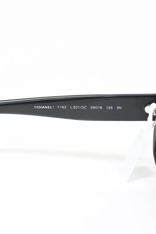 Black acetate and tinted polycarbonate oversized sunglasses with silver-finish Coco Mark motif at temples