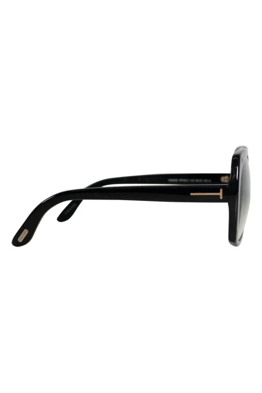Black acetate butterfly sunglasses with ombre lenses