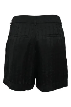 Black acetate-blend logo jacquard tailored shorts