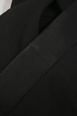 Black acetate-blend low-rise pleat-front tapered leg tailored trousers