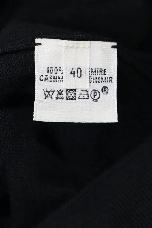 Black and anthracite blue cashmere short sleeve cocoon cardigan