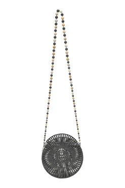 Black and brown acrylic Luna crossbody bag
