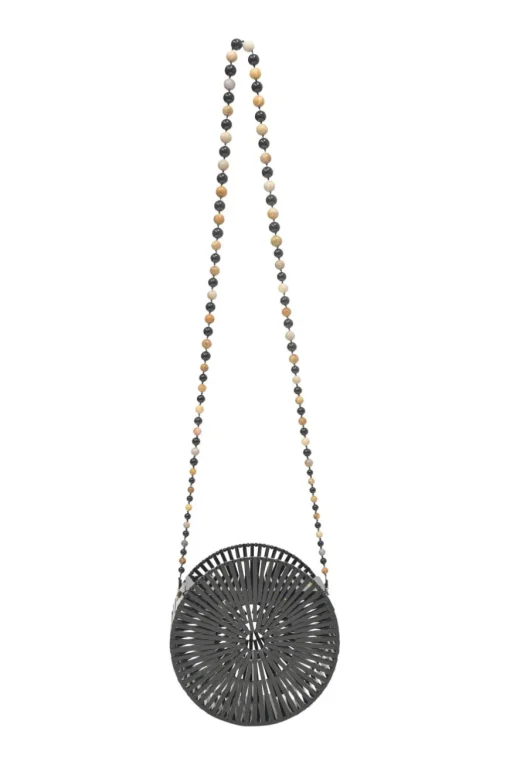 Black and brown acrylic Luna crossbody bag