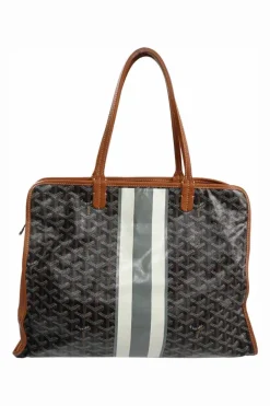 Black and Brown Canvas Sac Hardy Pet Carrier Tote Bag