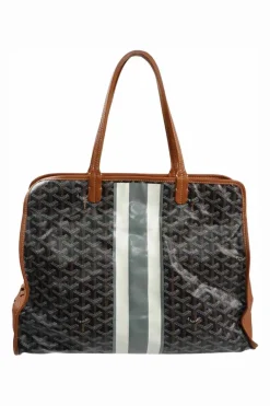 Black and Brown Canvas Sac Hardy Pet Carrier Tote Bag
