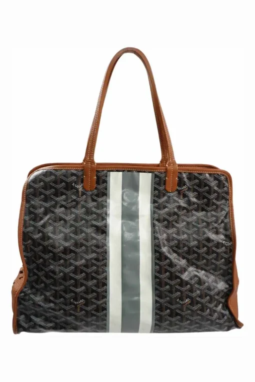 Black and Brown Canvas Sac Hardy Pet Carrier Tote Bag