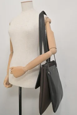 Black and brown Evercolor leather and Toile Officier Mrs. Hippie shoulder bag