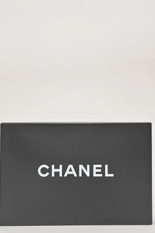 Black and copper aged matelassé leather CC chain wristlet clutch