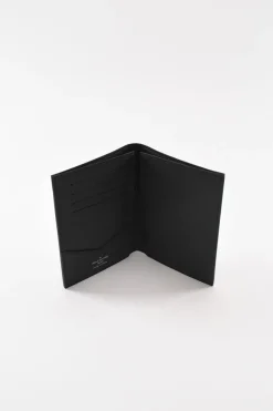 Black and grey Damier Graphite Canvas Leather Passport Cover