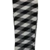 Black and ivory wool buffalo check intarsia knit pull-on maxi skirt