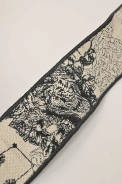 Black and latte Zodiac Toile de Jouy Medium Lady D-Lite bag with detachable shoulder strap