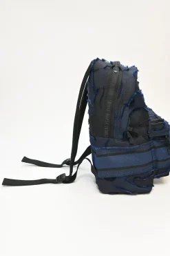 Black and navy cotton DiorTravel camouflage logo backpack