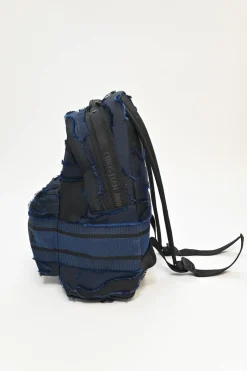 Black and navy cotton DiorTravel camouflage logo backpack