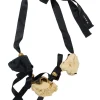 Black and Neutral Flower Decoration Necklace
