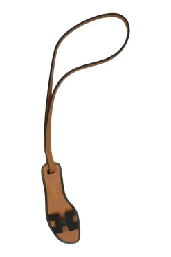 Black and tobacco leather Oran Nano charm