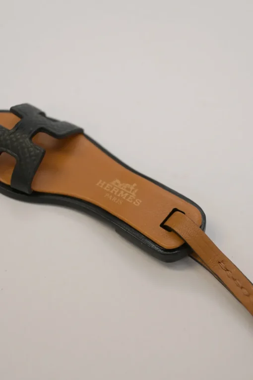 Black and tobacco leather Oran Nano charm