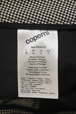 Black and white cotton Connection houndstooth check single breasted notch lapel jacket and pull-on tailored bermuda short suit set