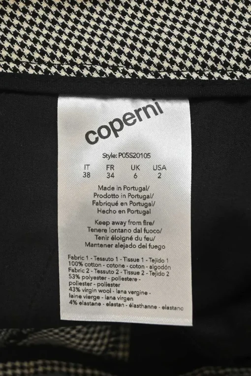 Black and white cotton Connection houndstooth check single breasted notch lapel jacket and pull-on tailored bermuda short suit set