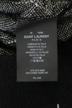 Black and white viscose-blend musical note jacquard crewneck pullover sweater