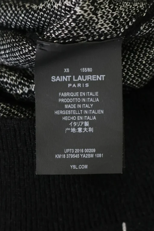 Black and white viscose-blend musical note jacquard crewneck pullover sweater