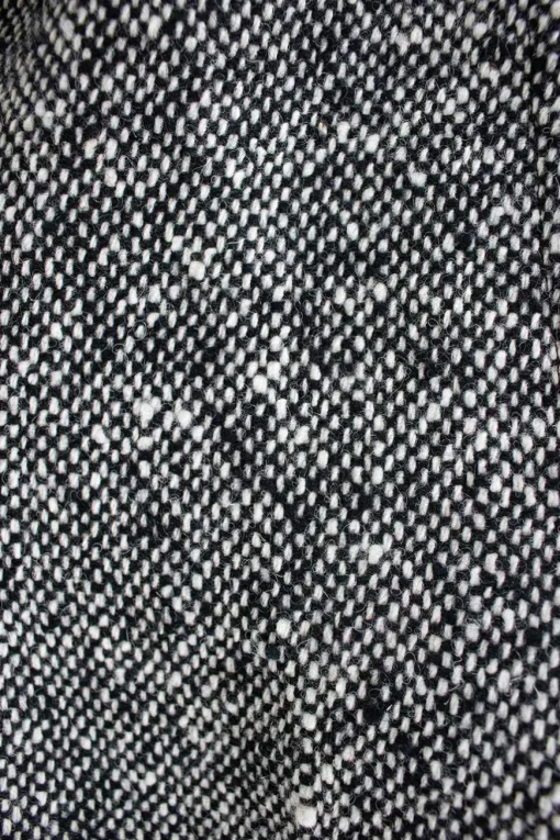 Black and white wool-blend tweed culottes