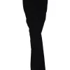 Black braided viscose-blend jersey draped mermaid maxi skirt