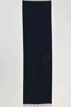Black brushed flannel fringe wrap scarf