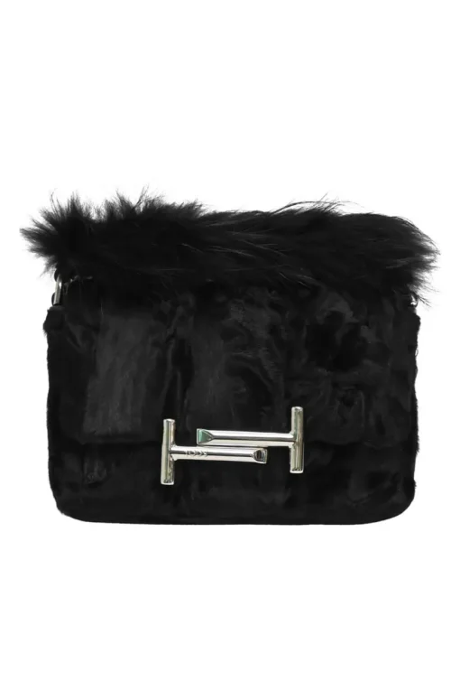Black calf hair Pochette Double T handbag