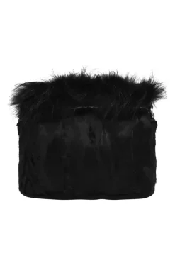 Black calf hair Pochette Double T handbag
