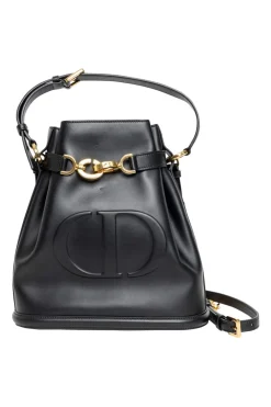 Black calfskin C'est Dior medium bag