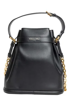Black calfskin C'est Dior medium bag