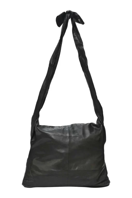 Black calfskin Girl Chanel shoulder bag with Coco Mark shank buttons