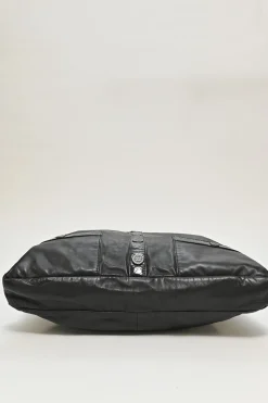 Black calfskin Girl Chanel shoulder bag with Coco Mark shank buttons