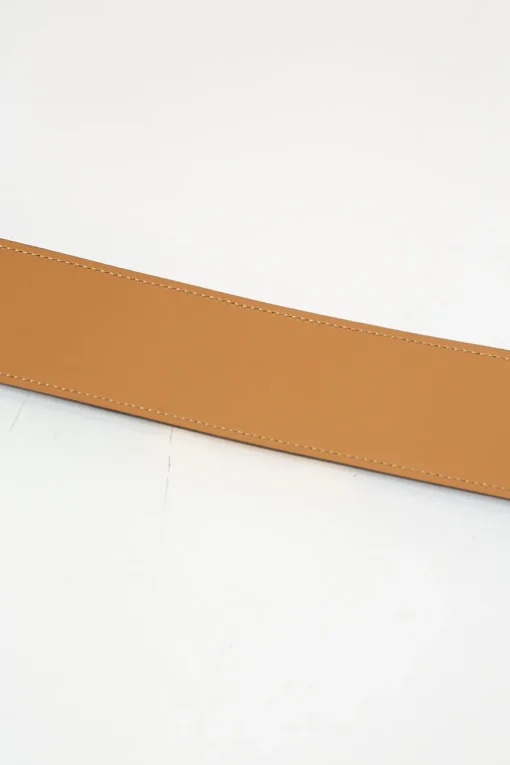 Black calfskin leather Collier de Chien 50 belt with gold-finish metal buckle