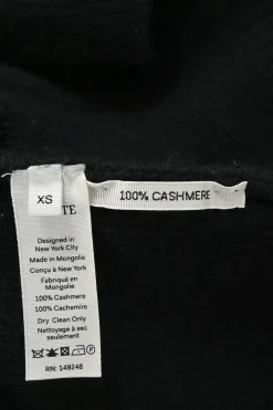 Black cashmere double knit button-front bell sleeve cardigan