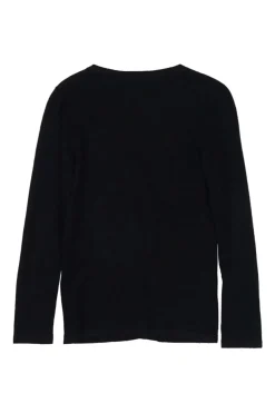 Black cashmere snap-front cardigan with zip pockets