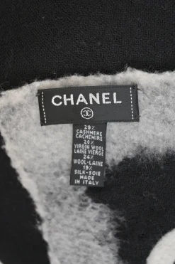 Black cashmere-blend Coco Mark corner scarf