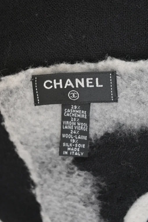 Black cashmere-blend Coco Mark corner scarf
