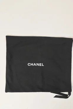 Black caviar leather double pocket waist bag
