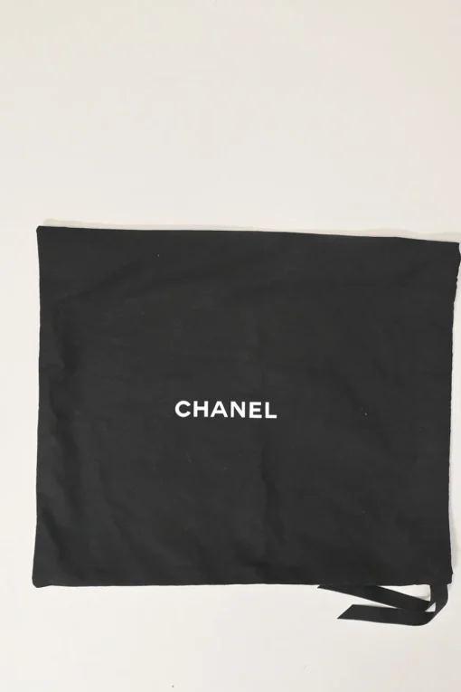 Black caviar leather double pocket waist bag