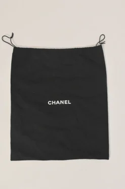 Black caviar leather Sevruga wallet on chain