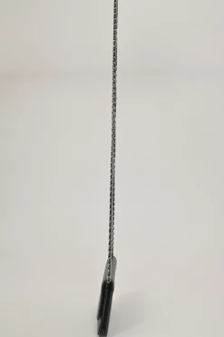Black caviar leather Sevruga wallet on chain