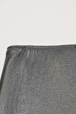 Black caviar leather Sevruga wallet on chain