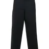 Black chainlink-trimmed wool-blend pull-on Suspend tailored trousers