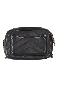 Black Chanel Coco chevron envelope and camera case crossbody bag with detachable wallet from 2016 Cruise Collection