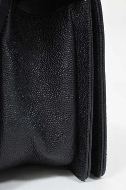 Black chevron panelling caviar leather Medium V-Stitch Boy Bag with aged ruthenium hardware
